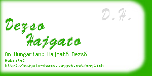 dezso hajgato business card